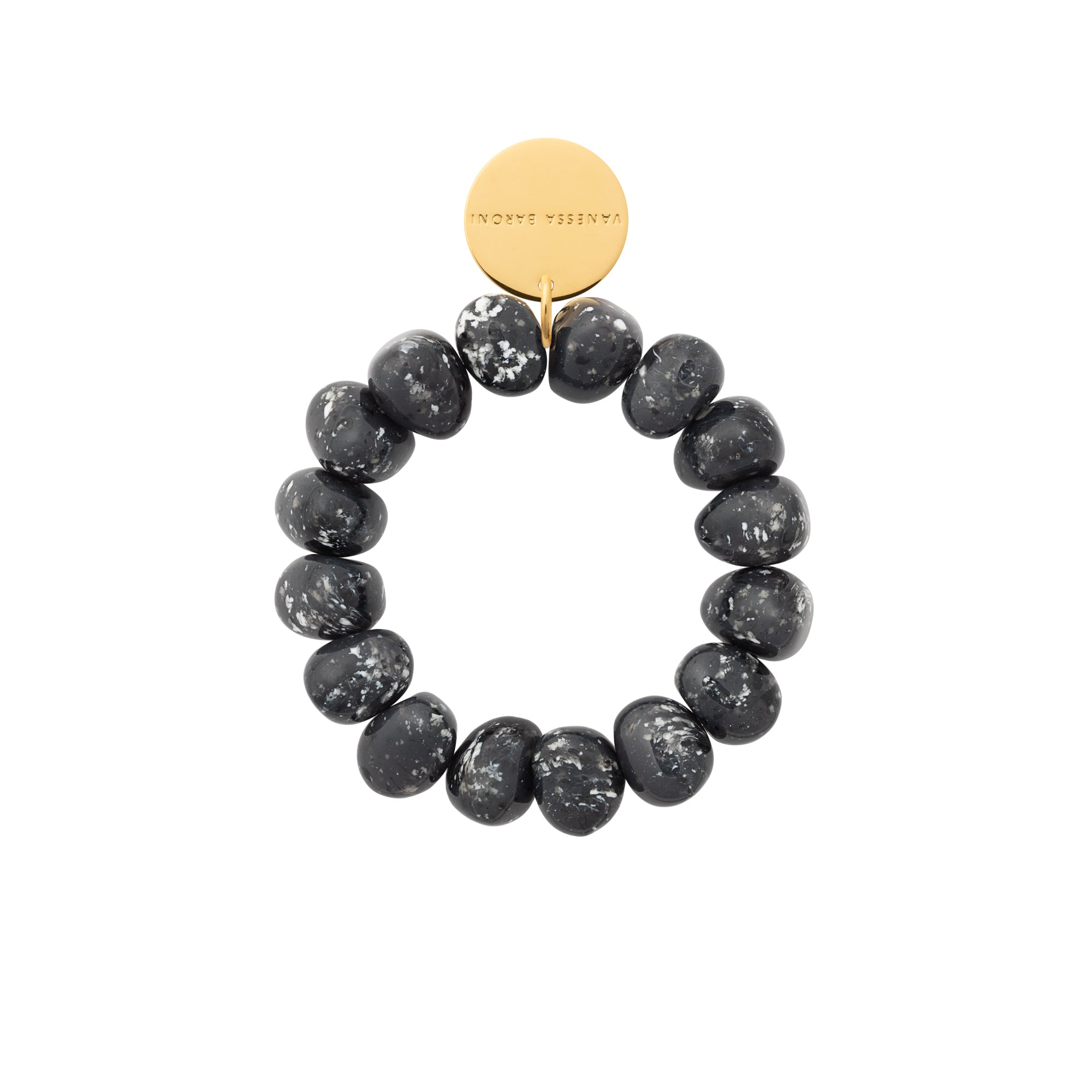 Stone Flex Bracelet black marble