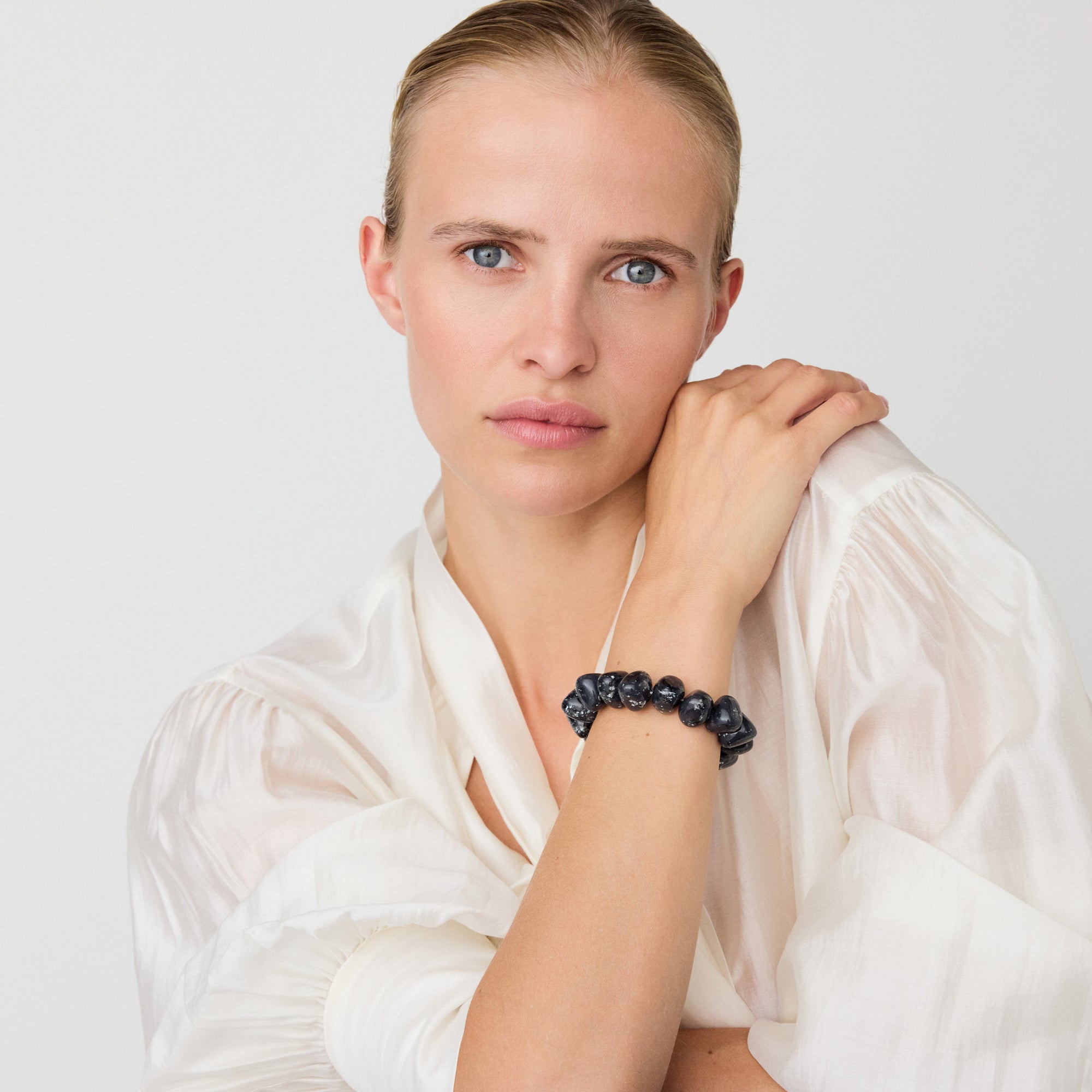 Stone Flex Bracelet black marble