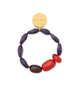 Unique Bracelet aubergine marble