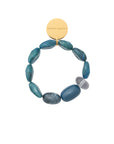 Unique Bracelet teal marble