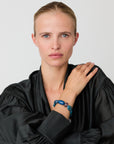 Unique Bracelet teal marble