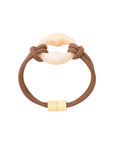 Turtle Leather Bracelet brown - latte marble