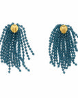 Fringe Earring clear teal