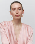 New Oval Earring peach sorbet