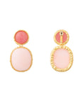 Vintage Oval Earring watermelon - peach sorbet