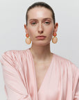 Vintage Oval Earring watermelon - peach sorbet
