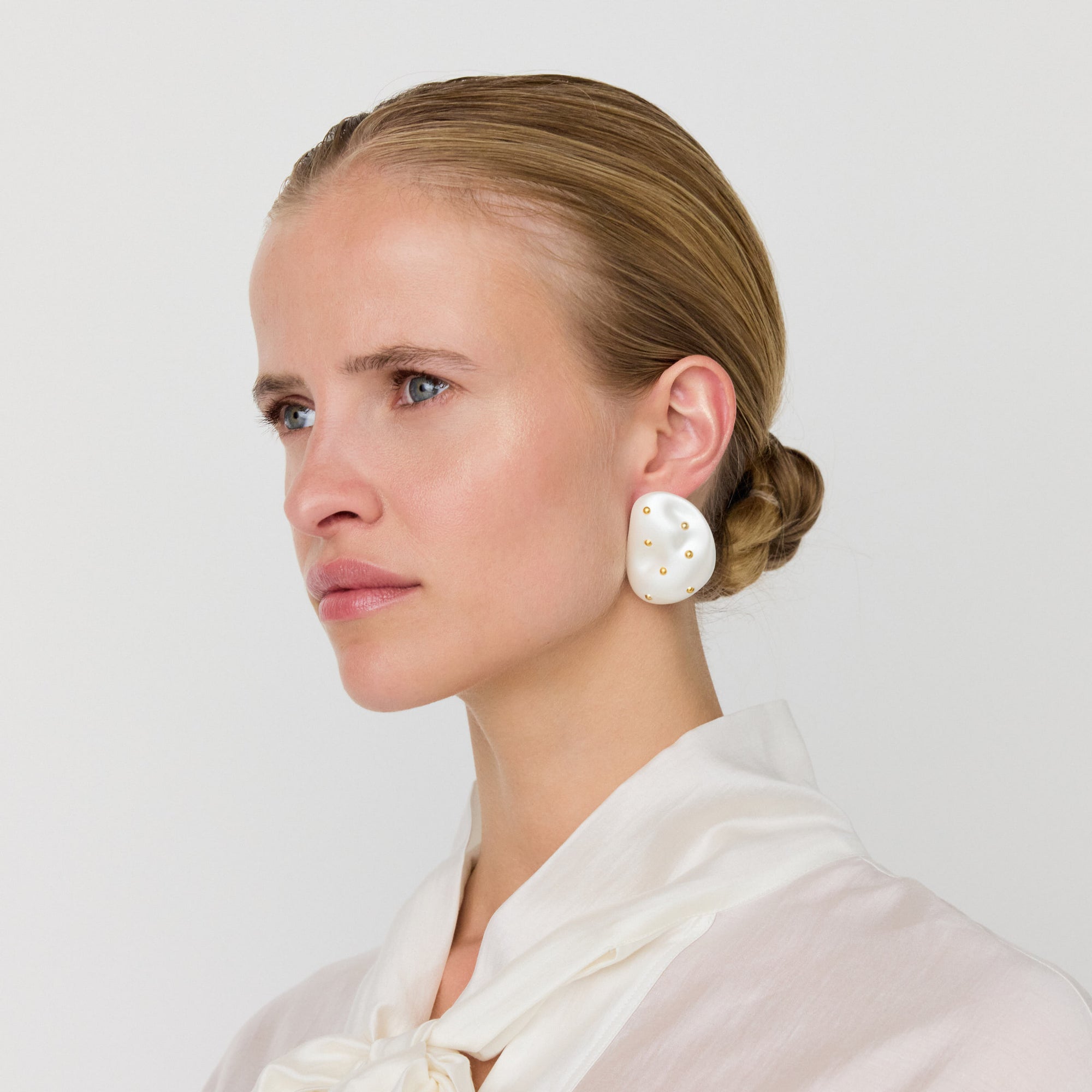 Nugget Stud Pearl Earring pearl