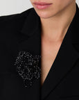 Fringe Brooch black