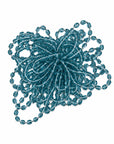 Fringe Brooch clear teal