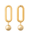 Bold Link Bead Earring gold