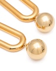 Bold Link Bead Earring gold