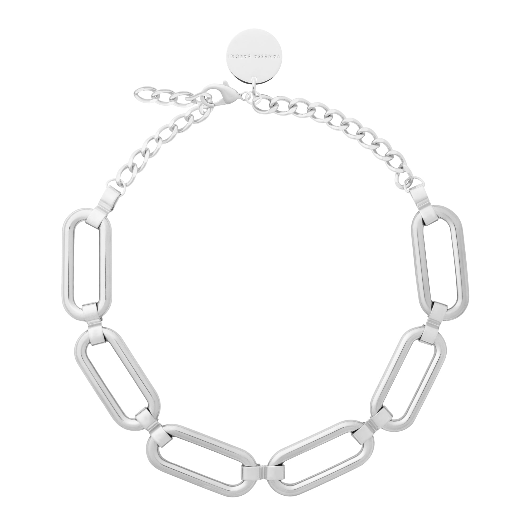 Bold Link Necklace silver