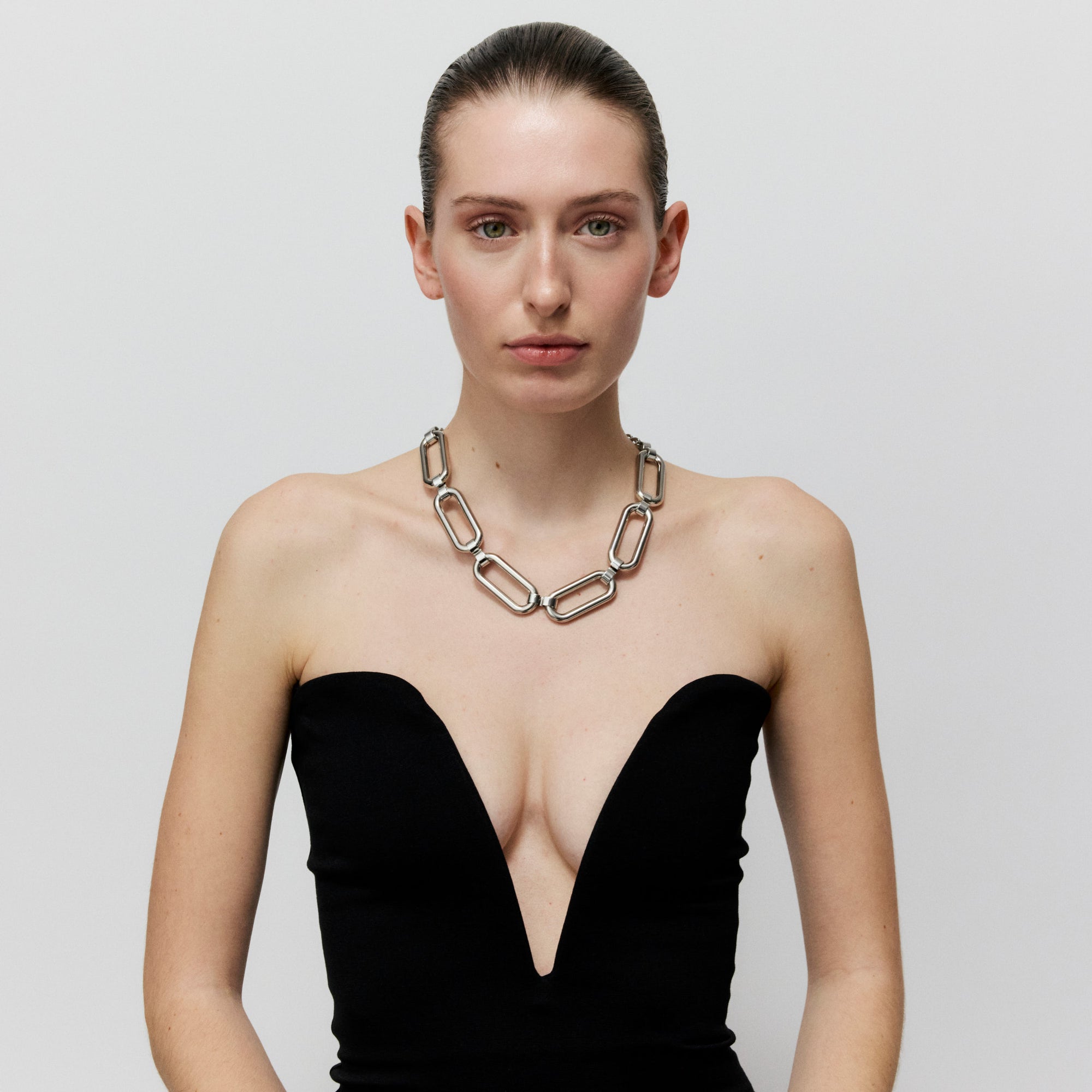 Bold Link Necklace silver
