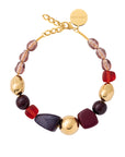 Cortina Necklace aubergine marble