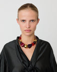 Cortina Necklace aubergine marble