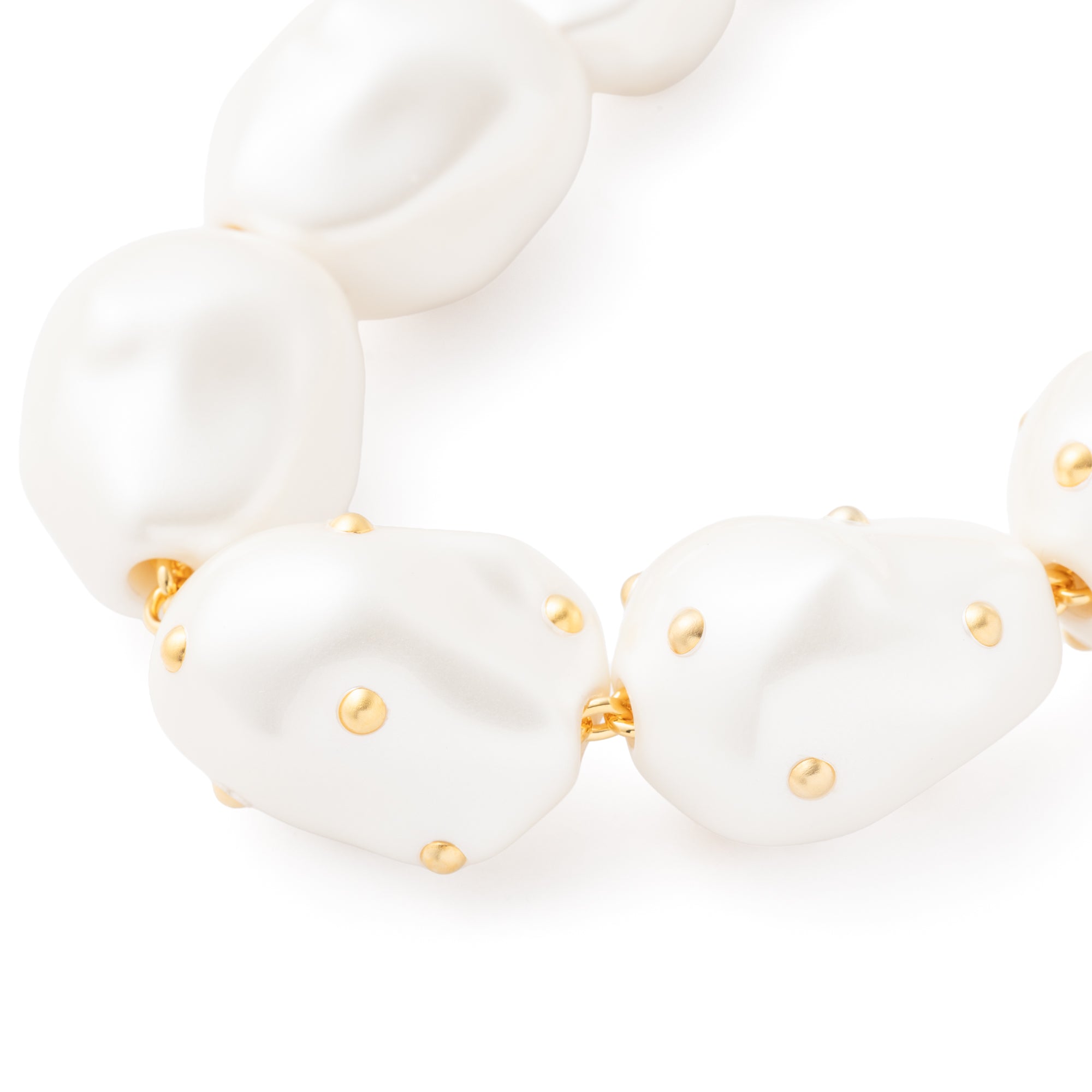 Big Organic Stud Pearl Necklace pearl