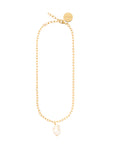 Single Big Organic Stud Pearl Necklace pearl