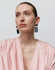 Galaxy Earrings clear red