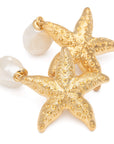 Starfish Pearl Earring gold