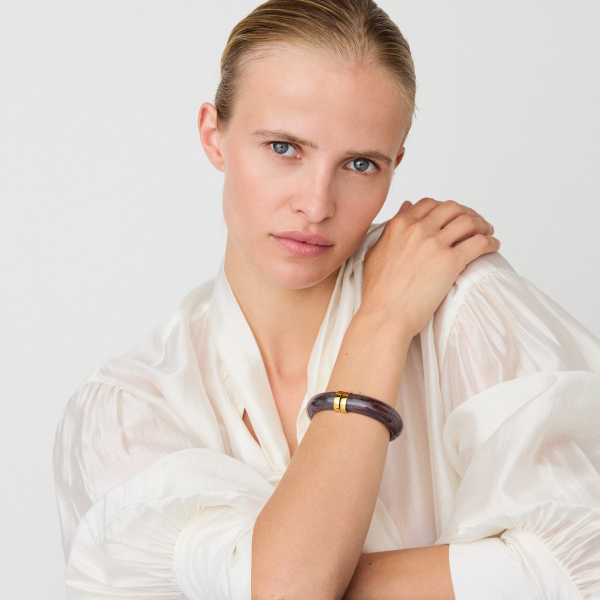 Clic Bangle ikat marble