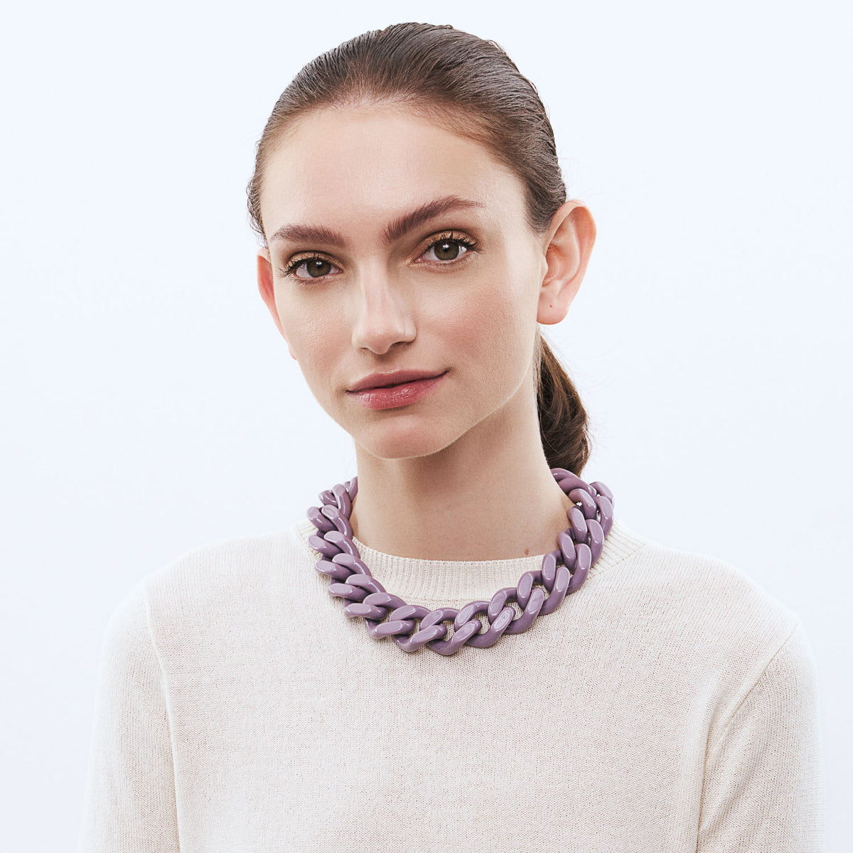 Flat Chain Necklace Lavendel