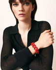 Flat Chain Bracelet Scarlet Red - Vanessa Baroni