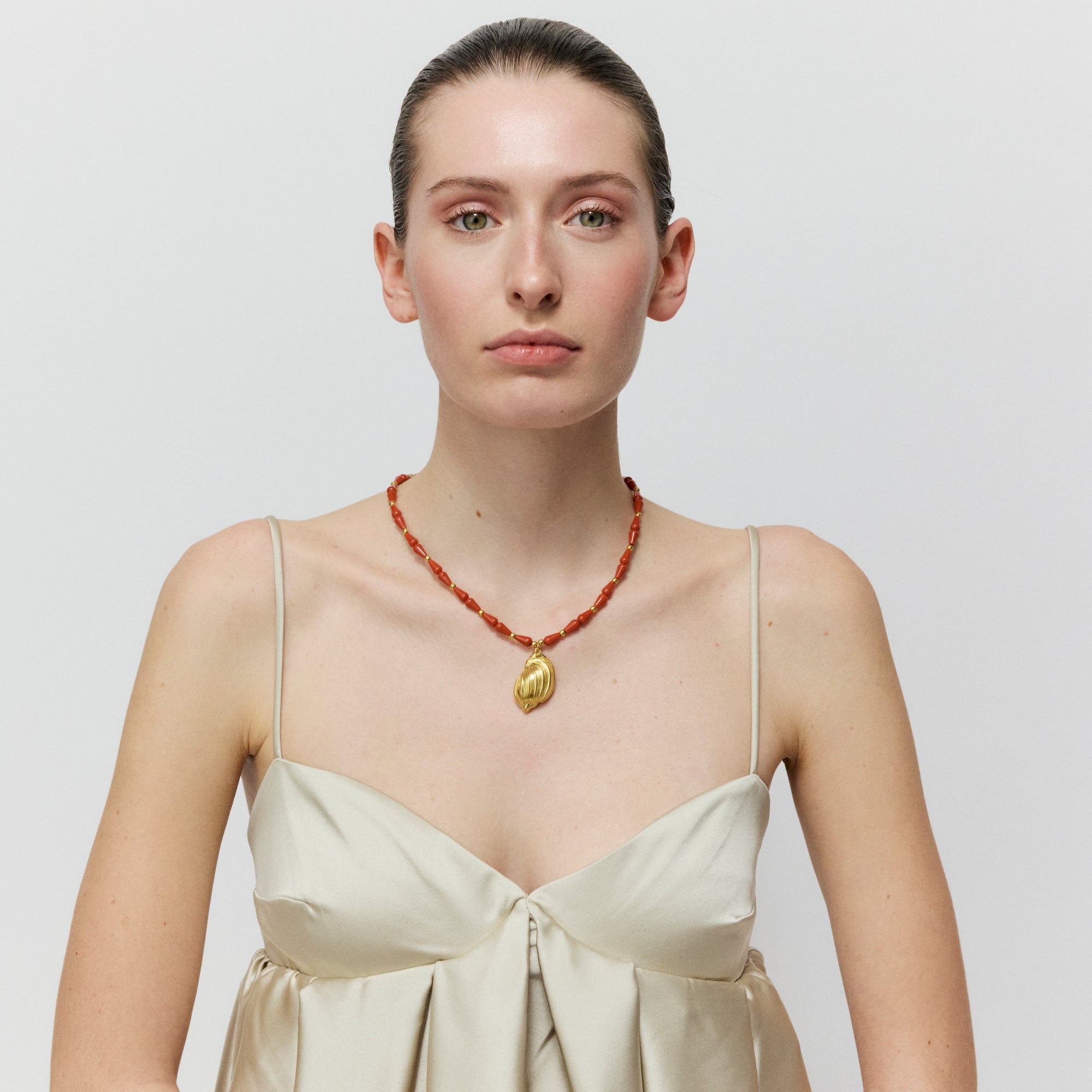 Shell Necklace coral