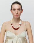 Mediteranean Necklace coral pearl