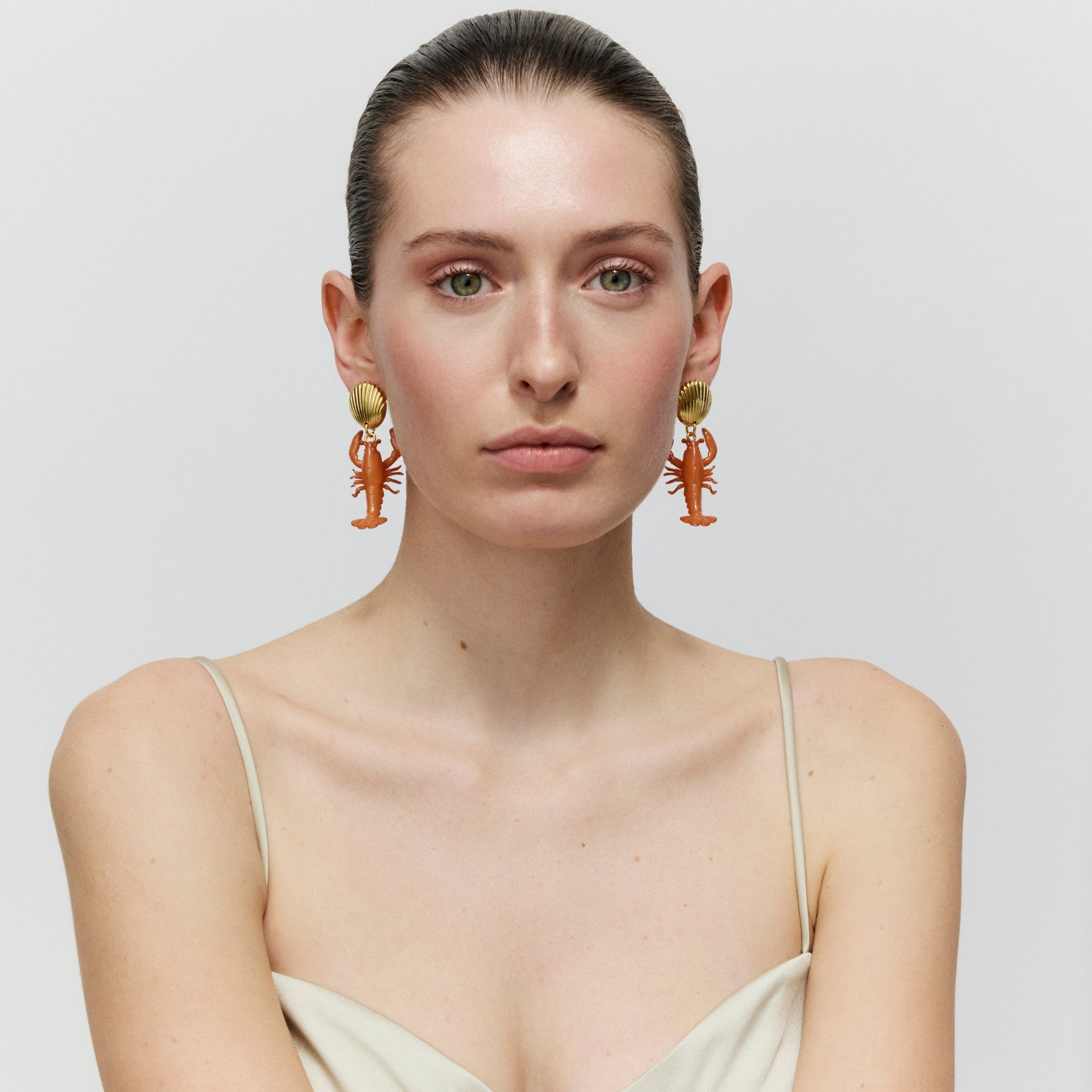 Lobster Earrings sea red