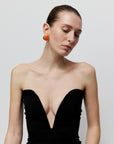 Vintage Round Earring orange