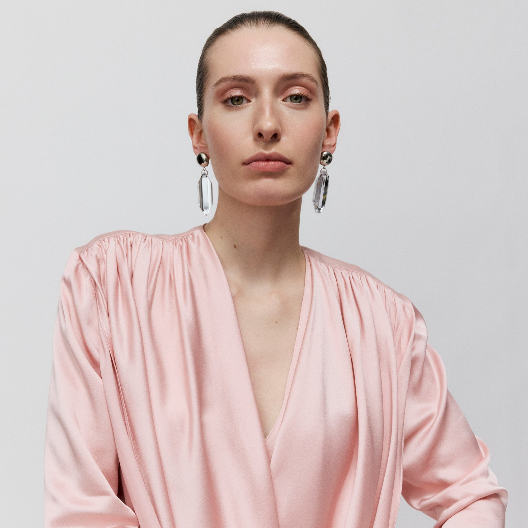 Galaxy Drop Earring silver clear