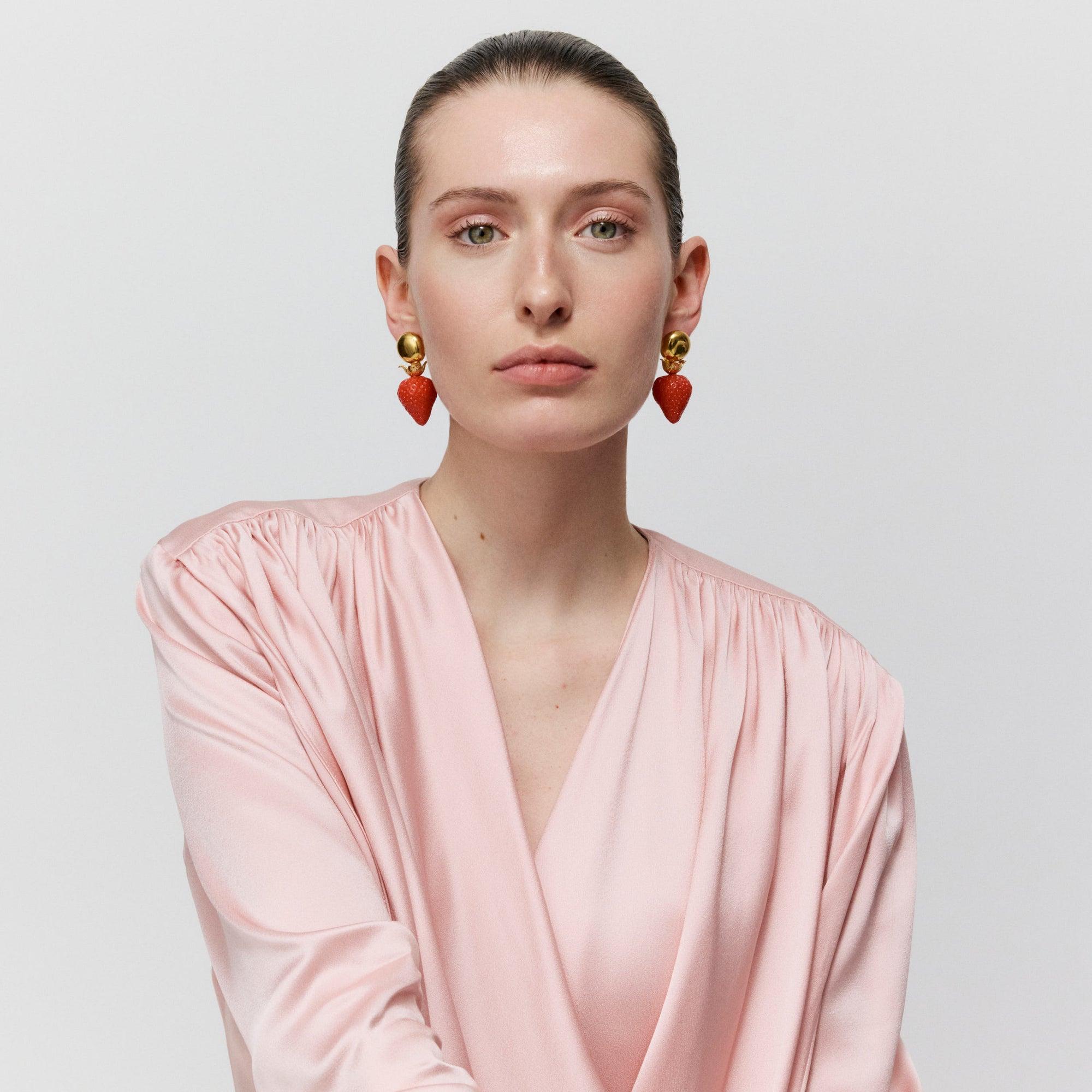 Strawberry Earrings red