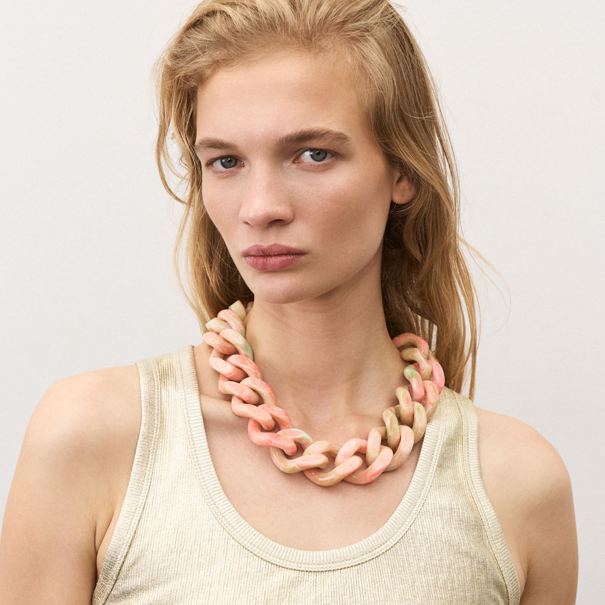 BIG Flat Chain Necklace Summer Vibe
