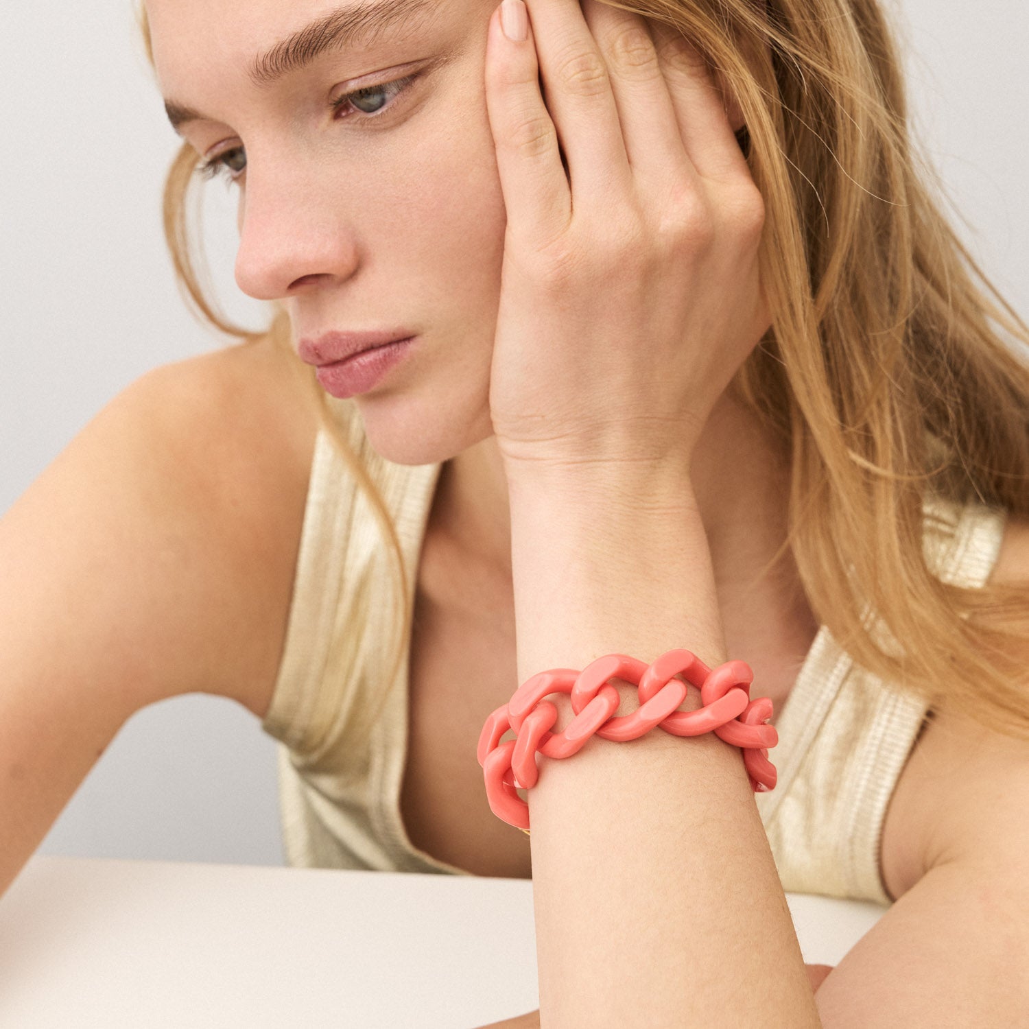 Flat Chain Bracelet New Flamingo - Vanessa Baroni