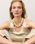 Raffia Beads Necklace Natural - Vanessa Baroni