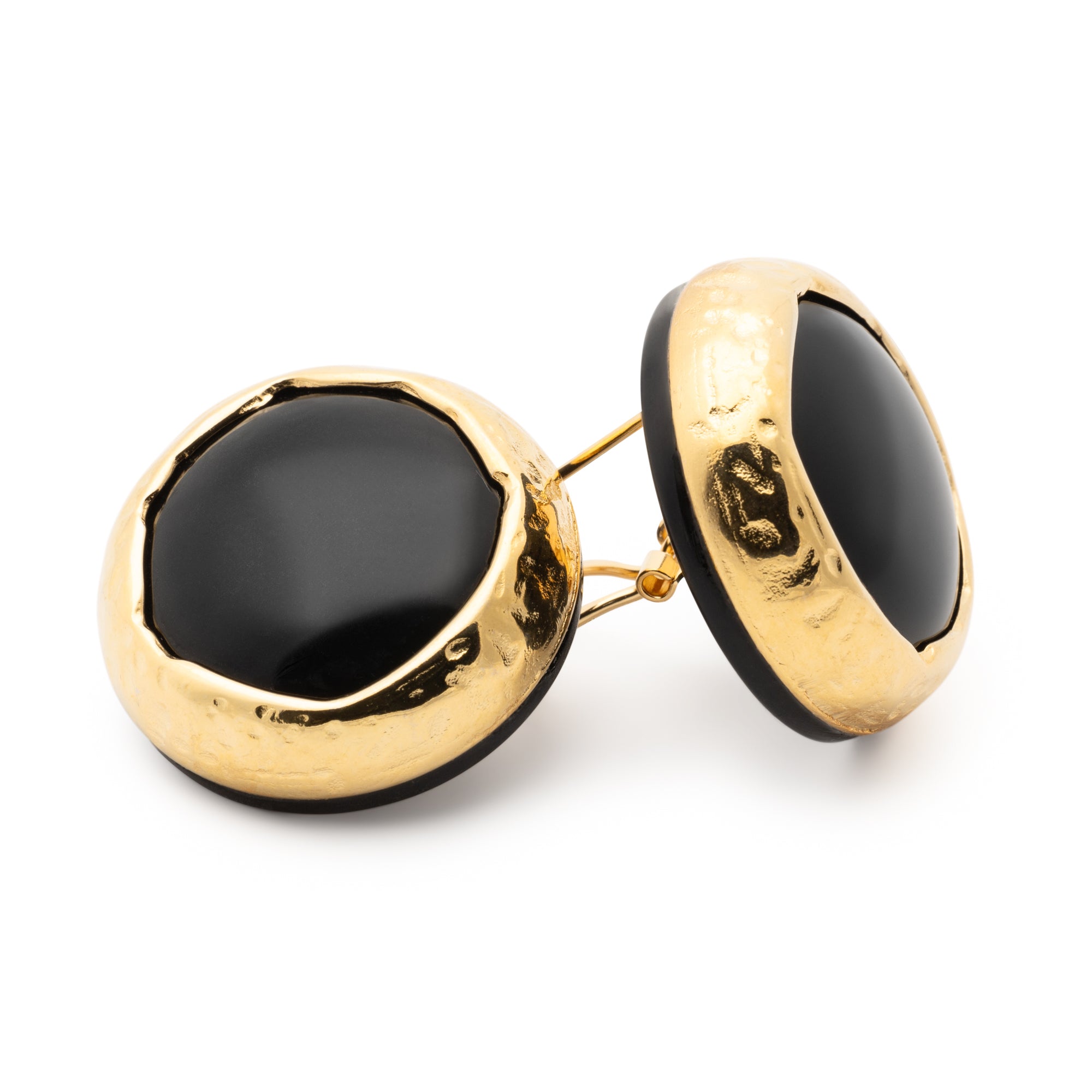 Vintage Round Earring black