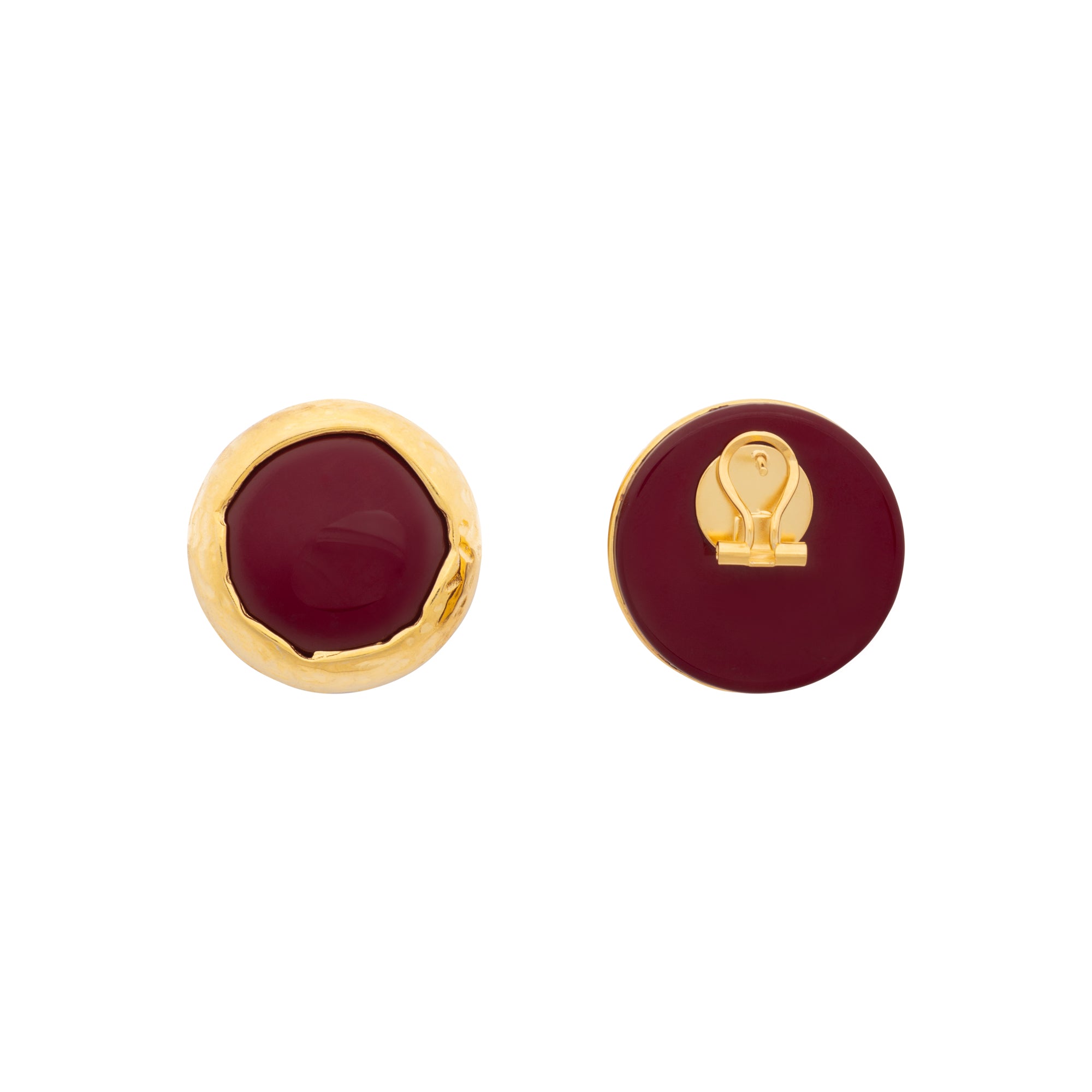 Vintage Round Earring bordeaux