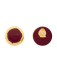 Vintage Round Earring bordeaux