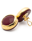 Vintage Round Earring bordeaux