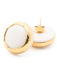 Vintage Round Earring off-white