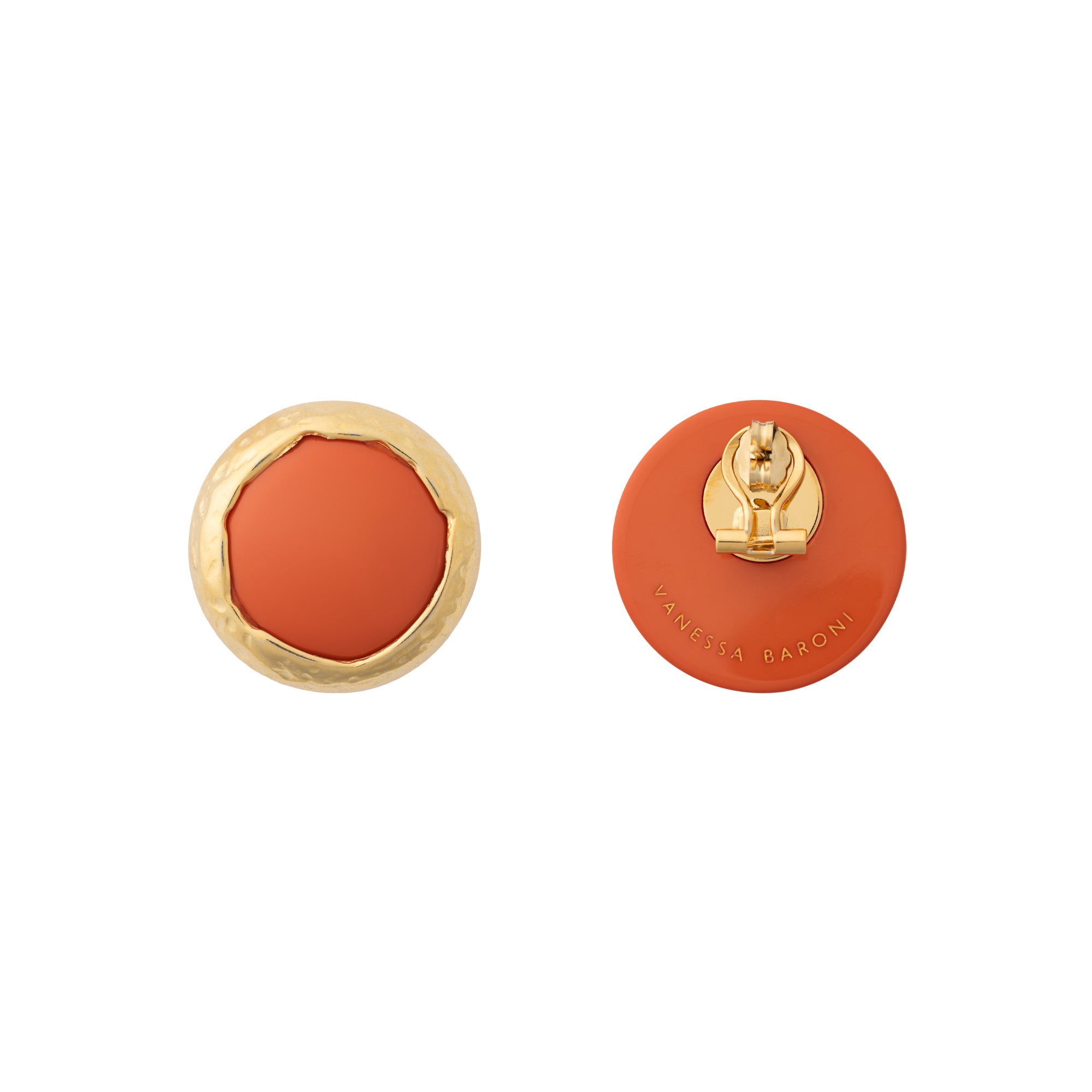 Vintage Round Earring orange