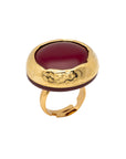 Vintage Round Ring bordeaux