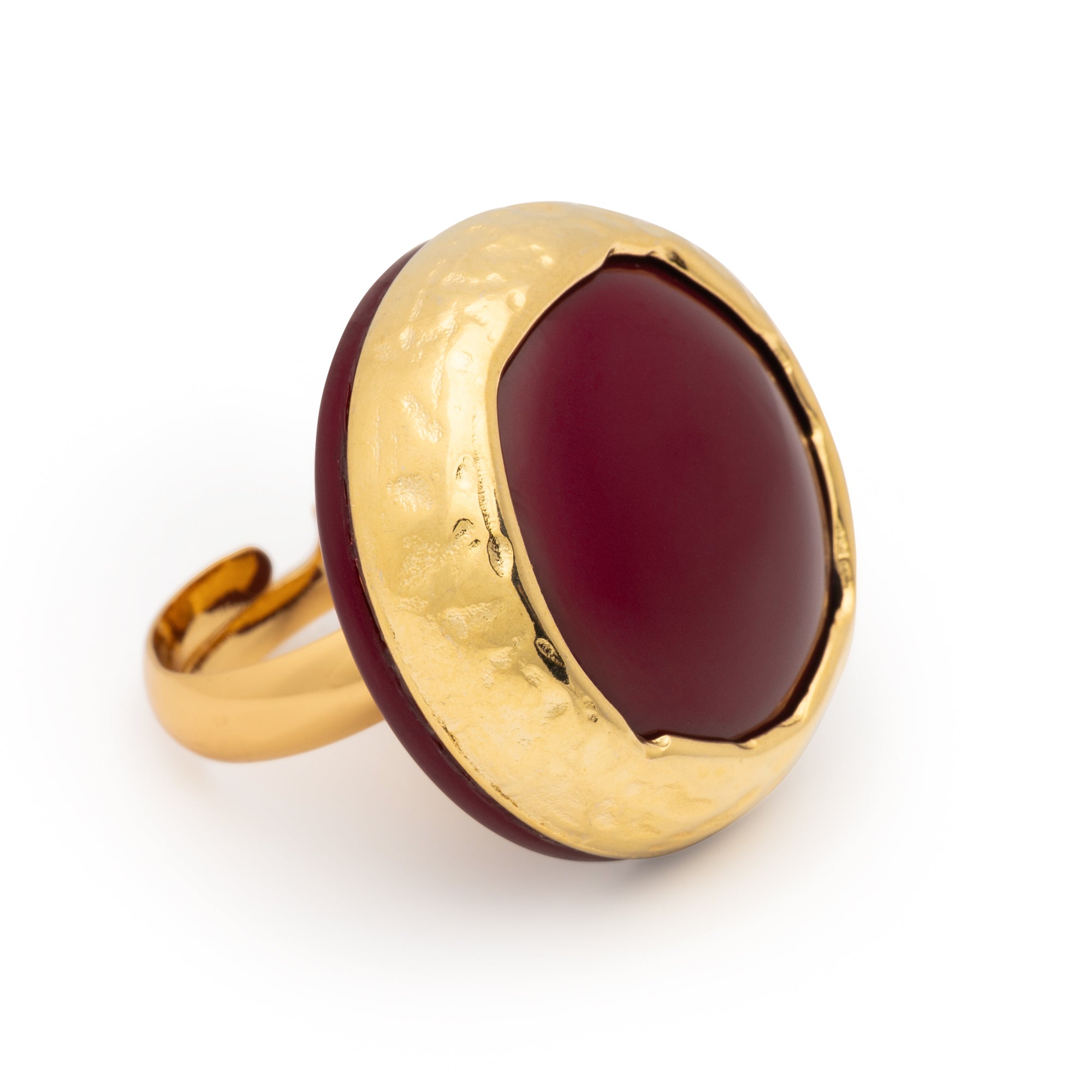 Vintage Round Ring bordeaux