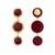 Vintage Triple Earring bordeaux