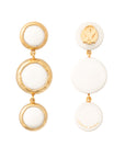 Vintage Tripple Earring off-white