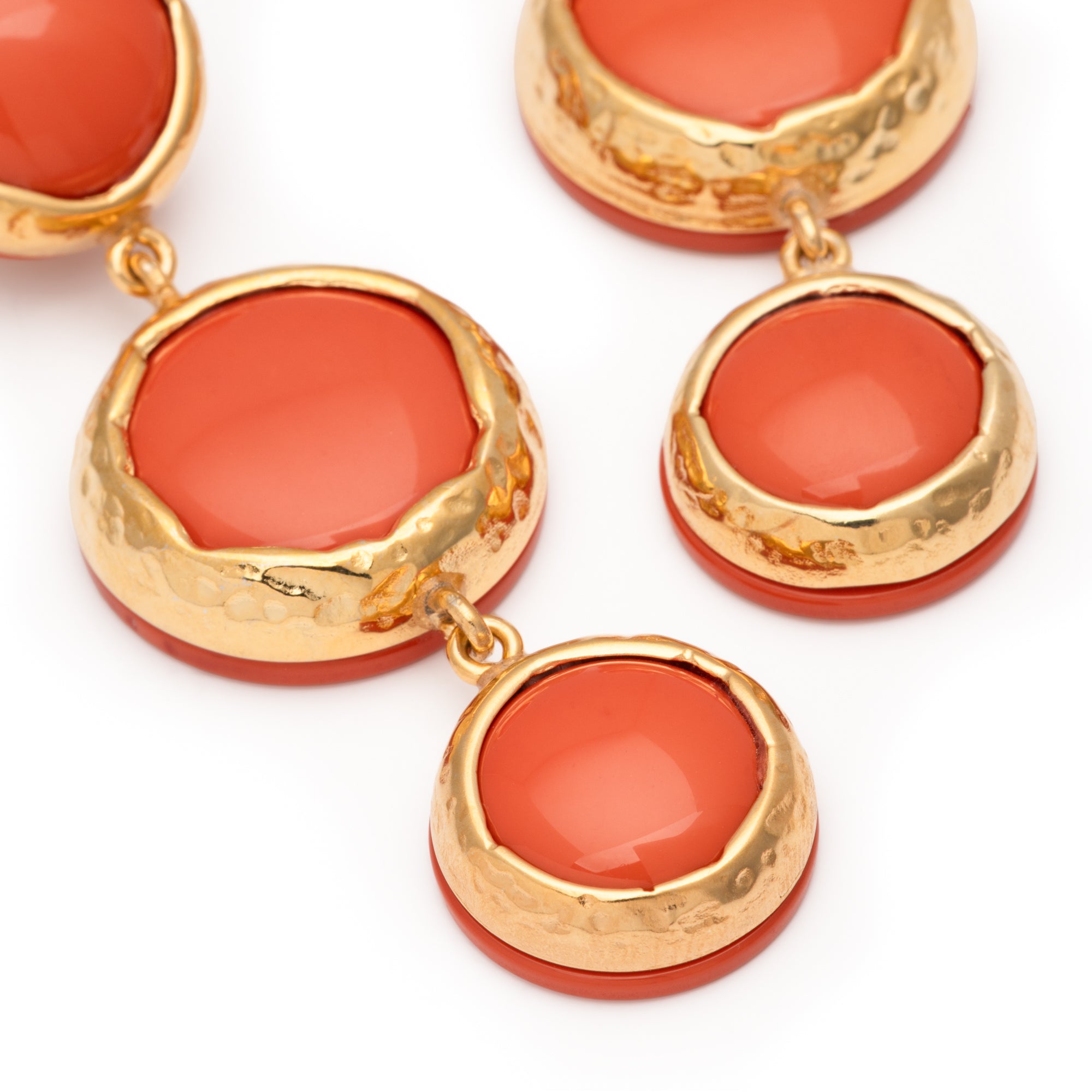 Vintage Tripple Earring orange