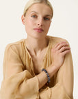 Mini Beads Flex Bracelet blue jeans marble