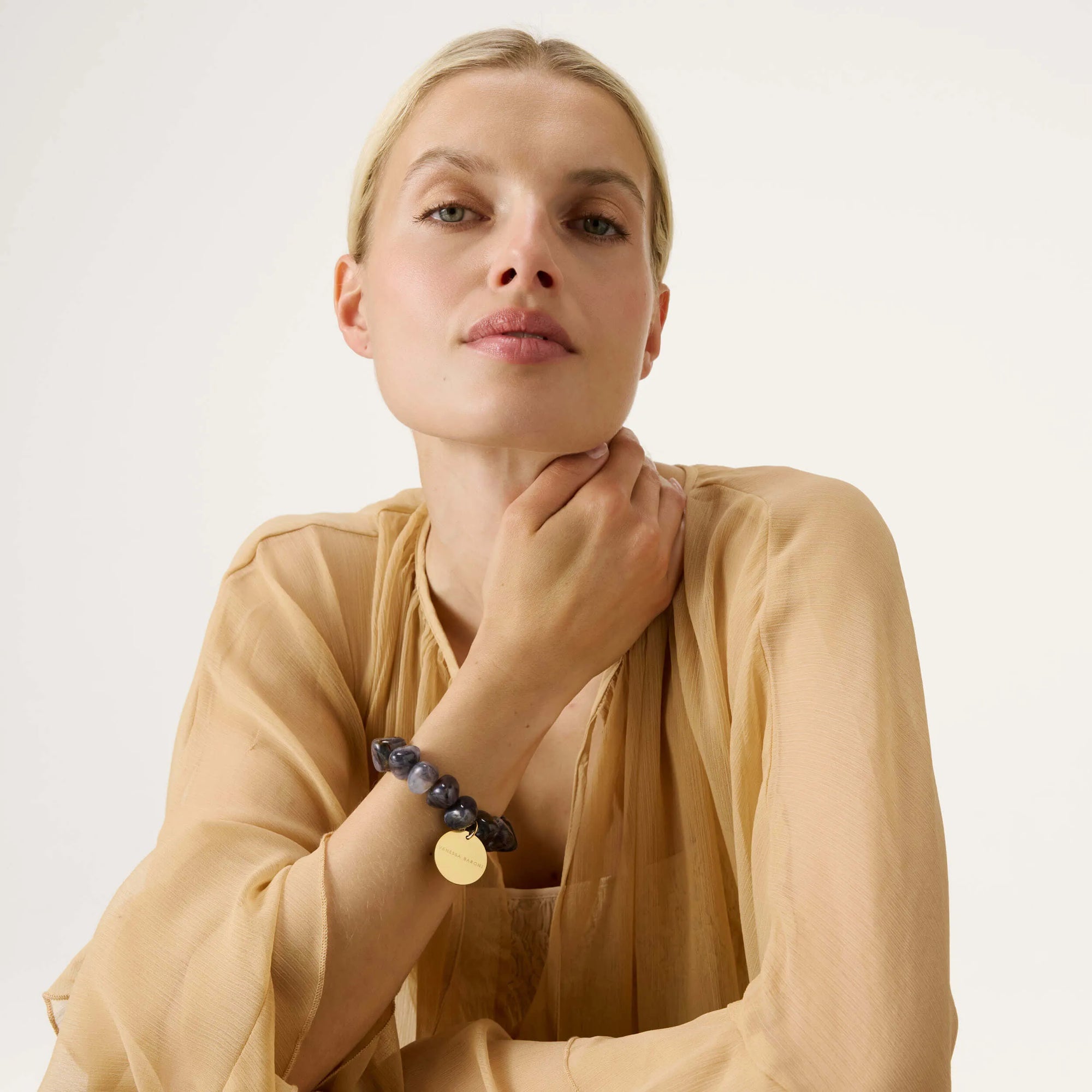 Stone Flex Bracelet blue jeans marble