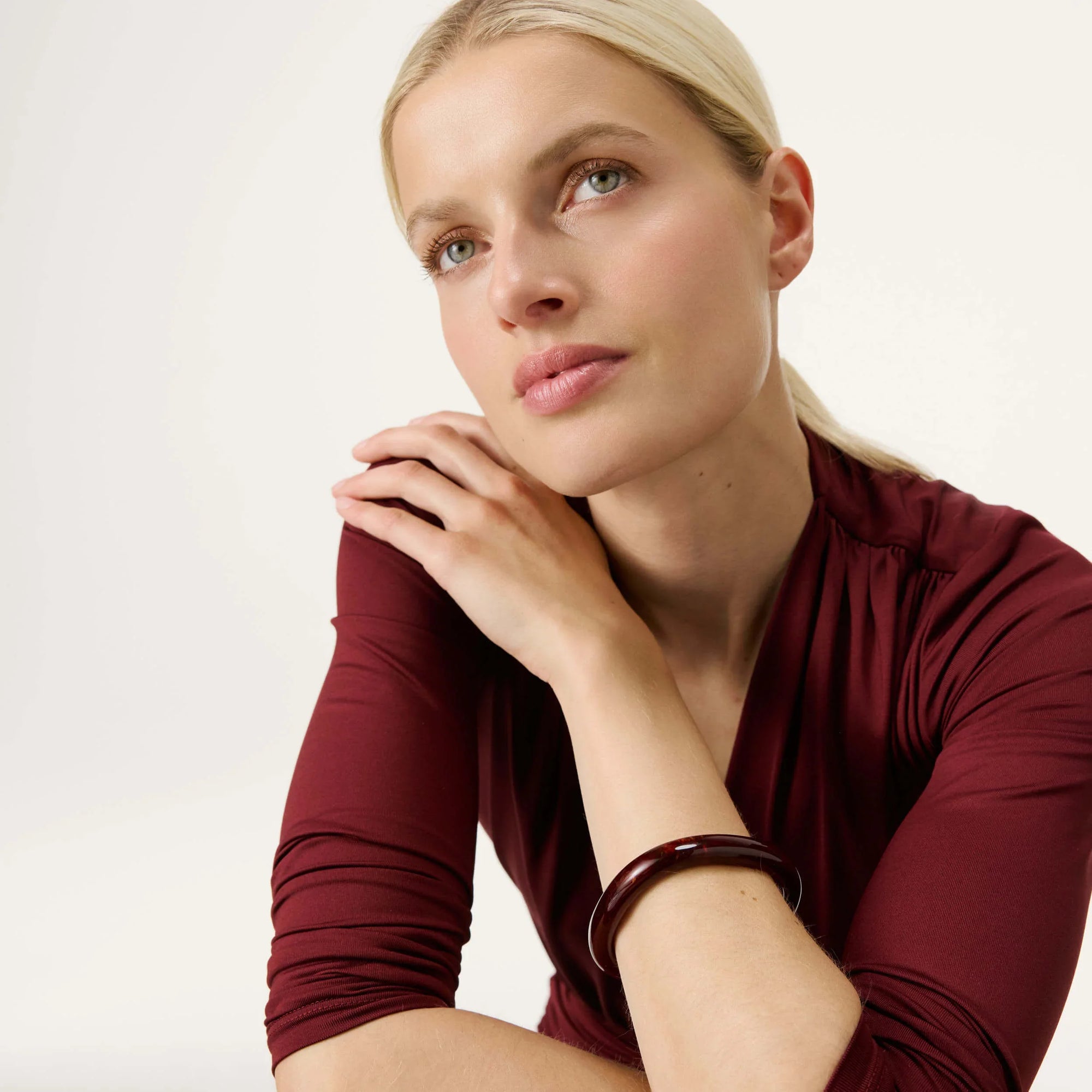 Soft Edge Bangle bordeaux marble
