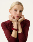 Flat Chain Bracelet bordeaux
